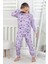 Uzun Kollu Cute Cat Desenli Kız Çocuk Pijama Takımı 4