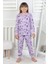 Uzun Kollu Cute Cat Desenli Kız Çocuk Pijama Takımı 5