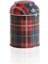 Plaid(Ekose) Desenli Yuvarlak Metal Kutu, 9 x 11 cm, 0.6 lt 2