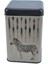 EF022-F5 Safari Zebra Desenli Kare Metal Saklama Kabı 11X11 cm 3