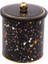 ER143-1H Terrazzo Black Desenli Yuvarlak Metal Saklama Kabı 14 cm 2