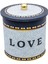 ER147-1E Mosaic Love Desenli Yuvarlak Metal Saklama Kabı 17.5 cm 2