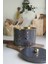 ER145-8G Terrazzo Brown Desenli Yuvarlak Metal Saklama Kabı 17.5 cm 1