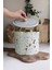 ER146-9G Terrazzo Cream Desenli Yuvarlak Metal Saklama Kabı 17.5 cm 1