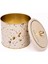 ER146-9G Terrazzo Cream Desenli Yuvarlak Metal Saklama Kabı 17.5 cm 3