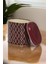 Trellis Old Desenli Bordo Oval Saklama Kabı 108X150X130 mm 1,7 Lt EF004-E1 1