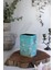 ER043-9F Botanica Blue Desenli Dikdörtgen Metal Saklama Kabı 8X10 cm 1