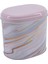 EF004-F1 Liquid Flat Pink Desenli Oval Metal Saklama Kabı 11X15 cm 3