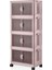 Katlanabilir Modüler Dolap 4 Bölmeli 54x31,7x127 cm Pratik Saklama ve Düzenleme Ünitesi 1