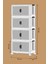 Katlanabilir Modüler Dolap 4 Bölmeli 54x31,7x127 cm Pratik Saklama ve Düzenleme Ünitesi 2