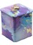 EF023-F0 Liquid Purple Desenli Kare Metal Saklama Kabı 12X12 cm 2
