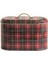 Plaid(Ekose) Desenli Oval Metal Ekmek Kutusu, 10.4 lt 2