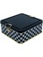 Checkers Black Dama Desenli Metal Kilitli Saklama Kabı 158X158X80 mm 2,4 Lt 2