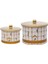 Bird Cage Desenli Metal Saklama Kabı Seti - 2'li Set (1,3 Lt - 2,9 Lt) ERB53T7 3