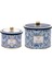 Azulejos Desenli Metal Saklama Kabı Seti - 2'li Set (1,3 Lt - 2,9 Lt) ERB53T6 3