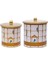 Bird Cage Desenli Metal Saklama Kabı 2'li Set 2.1 Litre 4.1 Litre, ERB48T7 3