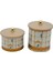 ERB45T7 Ø175, Ø140 Çap Topuz Kulplu 2 Li Set H:125, H:155, Bird Cage 3