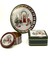 3 Lü Yılbaşı Set, 15.8 x 15.8 x 8 Cm, Ø14 x 7 Cm, Ø31.5 cm Tepsi, Stone Home Green 2