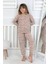 Minik Uyku Avcısı - Vahşi Rahatlık Serisi Leopar Desenli Kız Çocuk Pijama Takımı 1
