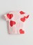 Lcw Baby Pembe Kalp Baskılı Kız Bebek Şortlu Pijama Takım 4