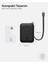 10000 mAh Ultra Mini 30W USB-C + USB-A Giriş / Çıkış Hızlı Şarj 3 Portlu Powerbank / Type-C Dahili Kablolu Taşınabilir Şarj Cihazı EA3010BT Black - ABA09023 8