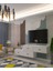 TDA1203B- Zuzu 2li Duvara Montaj Tv Stand 120CM+120CM Beyaz 2