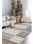 Dijital Kaymaz Yıkanabilir Modern Çizgili Salon Halısı Mutfak Halısı Koridor Halısı Yolluk DC-7203 Gri 1