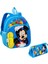 Disney Mickey Mouse Mavi Anaokulu Çantası Lisanslı Çocuk Okul Çantası 7
