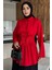 Gömlek Yaka Papatya Aplikeli Bel Lastikli Tesettür Tunik P-00017985 2