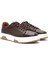 Erkek Kahverengi Bağcıklı Kalın Tabanlı Deri Sneaker 25WFD6885FT 3