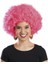 Pembe Renk Kıvırcık Afro Bonus Peruk 1