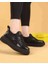 0000068 Siyah Renkli Krok Deri Lastikli Paraşüt Kumaş Sneaker Yürüyüş Ayakkabısı 1
