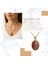 Rodonit Taşı Oval Kolye 45 cm Zincir 8 gr Unisex Doğal Taş Hediye 1
