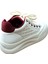 26K426-1 Kadın Kalın Taban Sneaker Ayakkabı Bej - Bordo 2