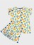 Erkek Çocuk %100 Pamuklu Beyaz Safari Desenli Kısa Kollu Şortlu Yazlık Pijama Takımı 1