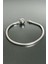 Charm Taşıyıcı, Paslanmaz Çelik, Pan Bileklik 141, Küre Klipsli, 17cm, Gümüş renk 3