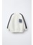 Erkek Çocuk Pamuklu Beyaz La Baskılı Sweatshirt Eşofman Alt-Üst Takım 2