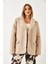 Kadın Oversize Astarlı Kaşe Blazer Ceket 1