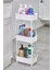 180 x 66 x 30 3 Katlı Banyo Rafı Banyo Düzenleyici 300 x 180 Kapaksız Plastik Çekmecesiz Beyaz Açık 1