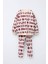 Kız Çocuk 3 Iplik Pamuklu Kumaş Yazı Baskılı Sweatshirt ve Tayt Alt Üst Takım 1