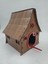 Ahşap Kuş Evi Ceviz Desenli Mdf 19 cm x 19 cm x 24 cm 4