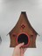 Ahşap Kuş Evi Ceviz Desenli Mdf 19 cm x 19 cm x 24 cm 5