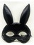 Siyah Renk Kumaş Malzemeden Imal Eva Tavşan Maskesi 19X15 cm 3