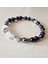 Siyah Oniks ve Rutil Kuvars ve Hematit Doğal Taş Erkek Bileklik MDB336 1