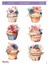 LNT428 Renkli Cupcake Desenli Açık Zemin Sulu Transfer 25*35 cm 1
