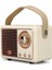 Bluetooth Hoparlör Kablosuz Taşınabilir Speaker Retro Krem DB-HM11 Bella 2