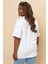 Büyük Beden Kısa Kollu Bisiklet Yaka Çiçek Desenli T-Shirt 304177 4