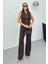 Kadın Ikili Alt Üst Takım Şık Düğme Detaylı Bisiklet Yaka Regular Yelek Pantolon Takım 4