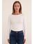 Basic Kayık Yaka Modal Bluz 6