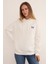 3 Iplik Fiyonk Işlemeli Kapüşonlu Sweatshirt 4